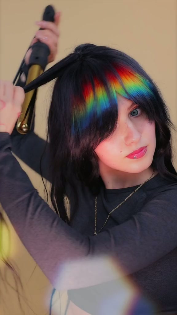 Transforming my hair with a bold rainbow fringe