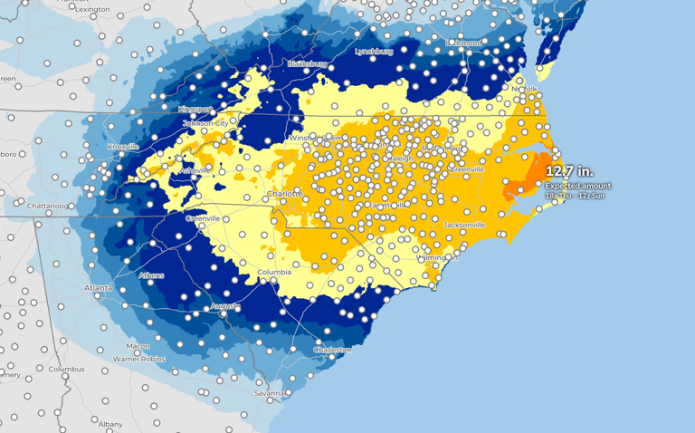 How much snow will North Carolina get? Maps show up to 15 inches