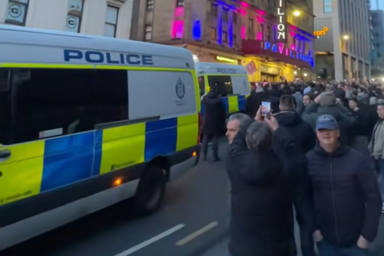 Huge police response in Glasgow city centre as football fans gather ...