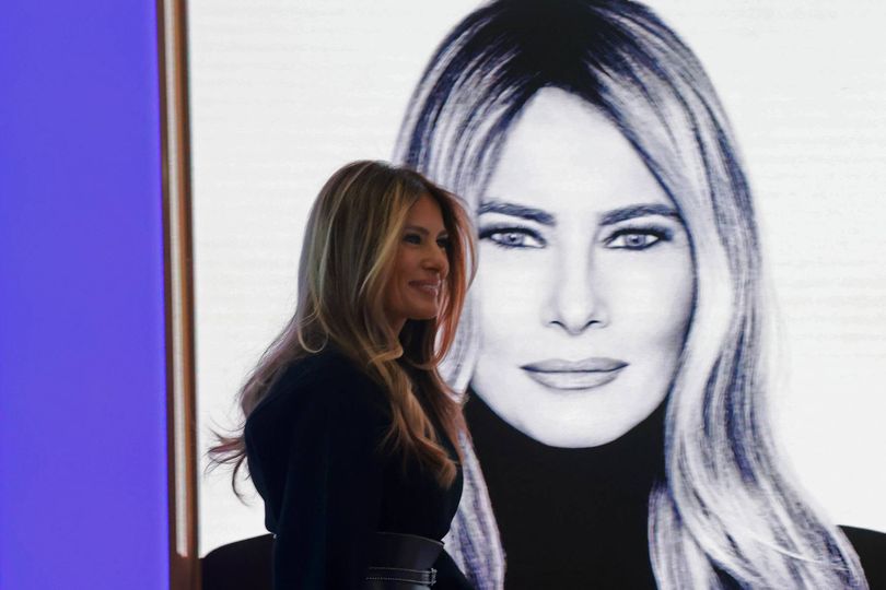 Melania Trump documentary ads vandalized with graffiti and Hitler mustache