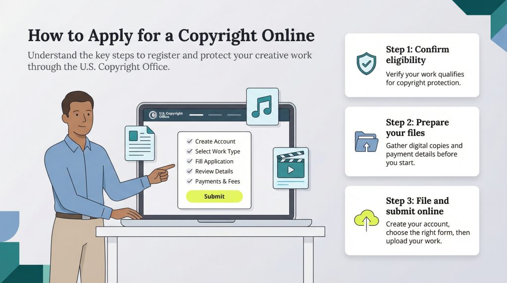 How to apply for a copyright online