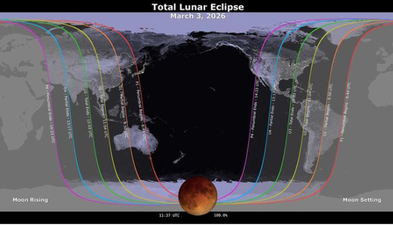 Total lunar eclipse to paint moon red in rare skywatch event