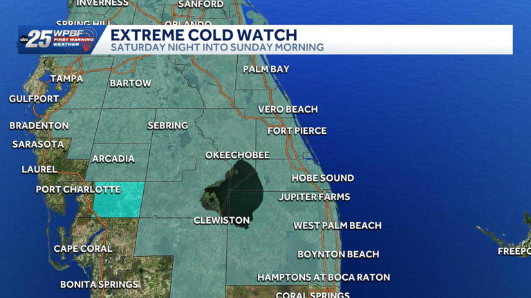 Freeze watch issued as South Florida faces its coldest air in years