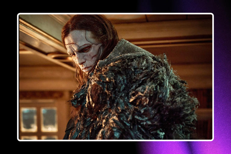 Jacob Elordi in Frankenstein. (Photo illustration: Yahoo News; photo: Ken Woroner/Netflix/Everett Collection)