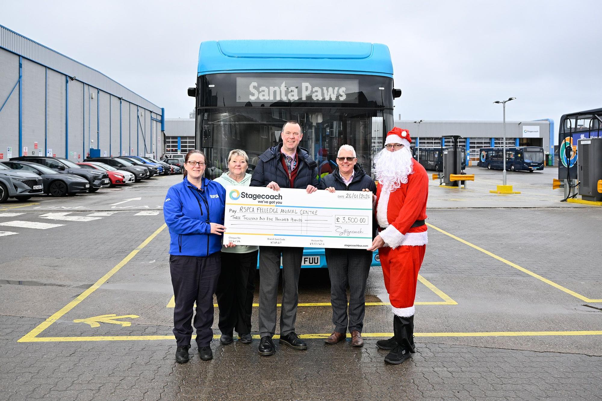 Santa Paws raises £3,500 for RSPCA as festive dog bus returns record total