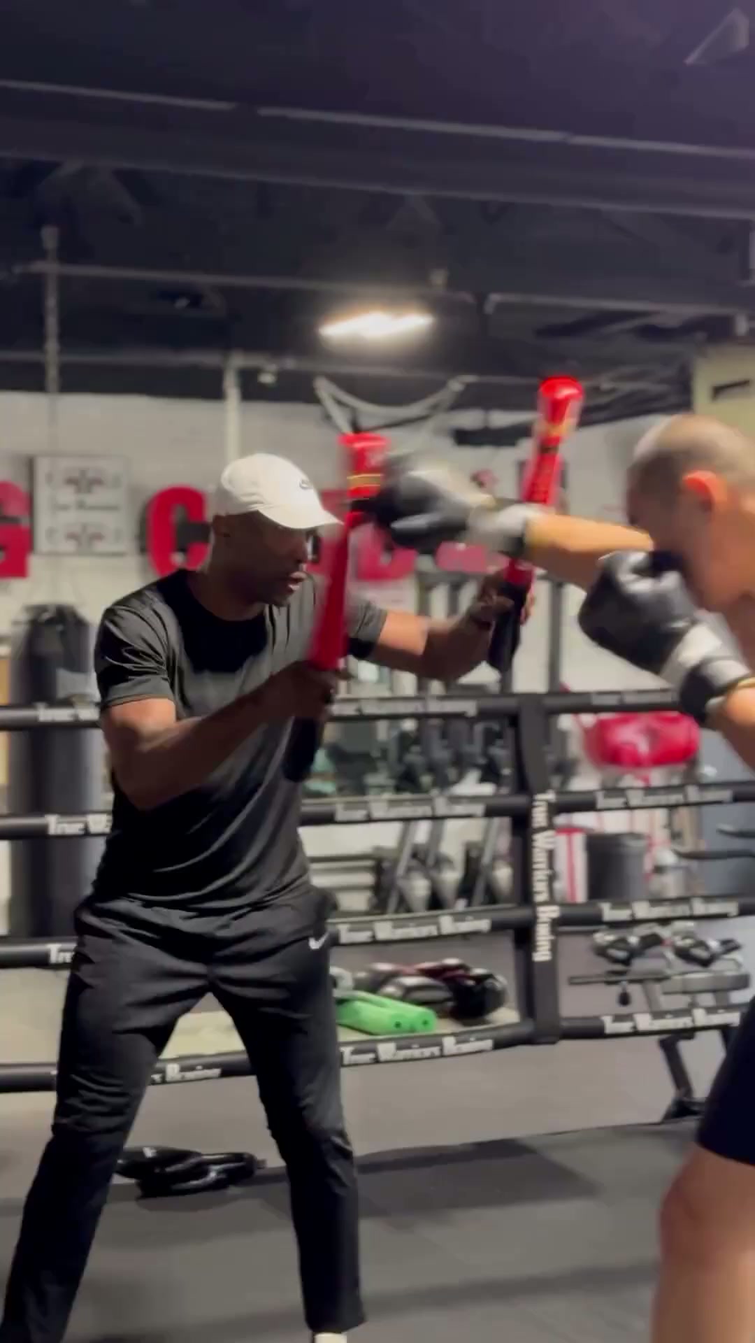 Shaun George coaching, teaching, Zhilei Zhang, and enjoying the process