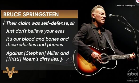 The View sides with Bruce Springsteen after ICE protest song shout-out