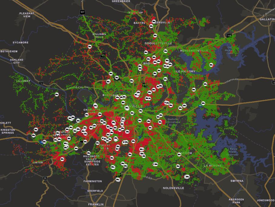 Maps Show Where Power Is Being Restored In Nashville Amid Claims