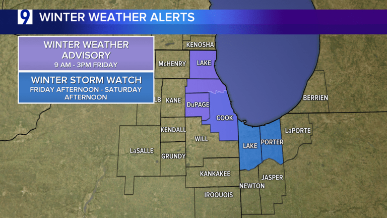 Winter weather advisory in effect for Chicago area