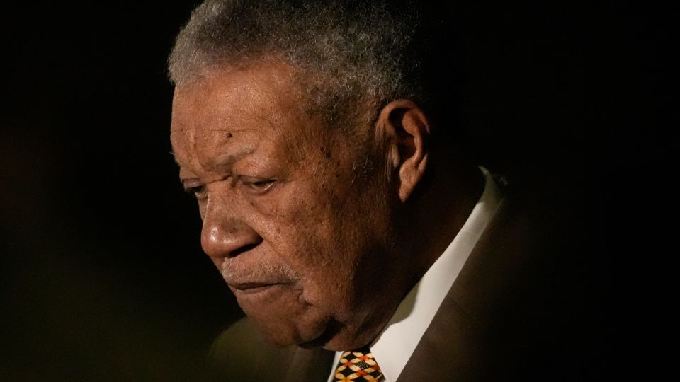 Chairman of the Fulton County Board of Commissioners Robb Pitts speaks to media as the FBI loads Fulton County general election ballots on January 28, 2026. - Mike Stewart/AP
