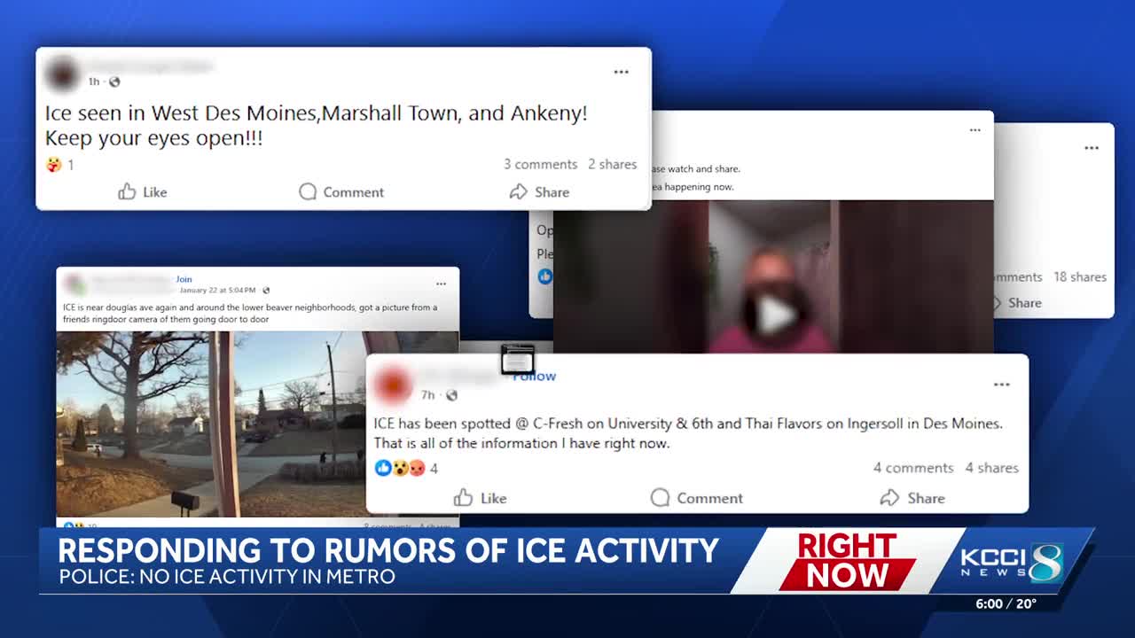 False ICE rumors stir fear in Des Moines community