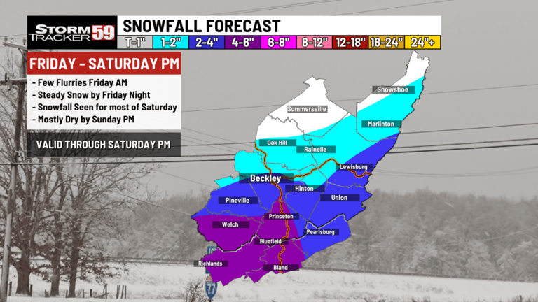 Accumulating snow in southern counties, brutal cold returns this weekend