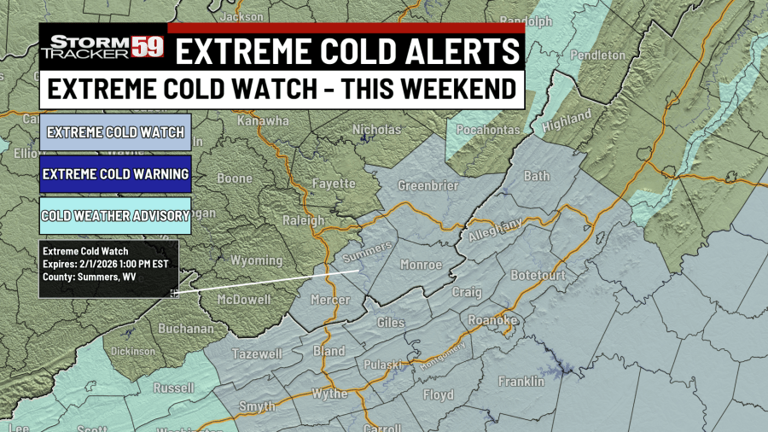 Accumulating snow in southern counties, brutal cold returns this weekend