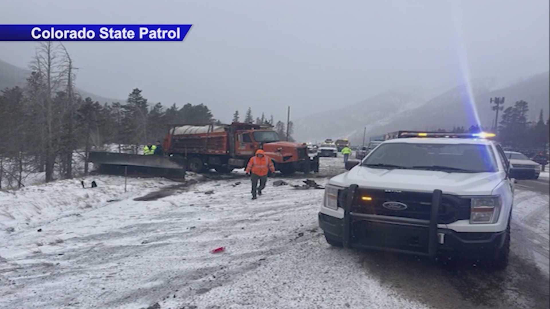 One dead after multi-car crash on I-70 with plow and van carrying ...