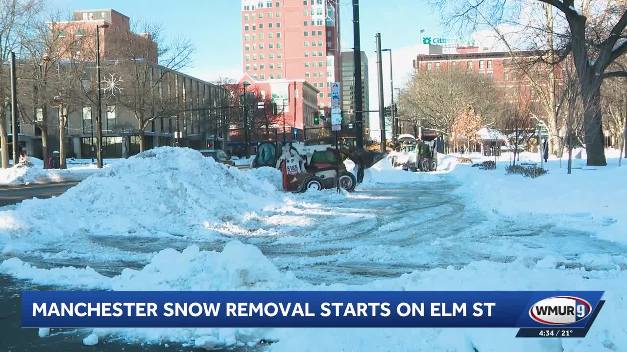 Manchester snow removal starts on Elm Street
