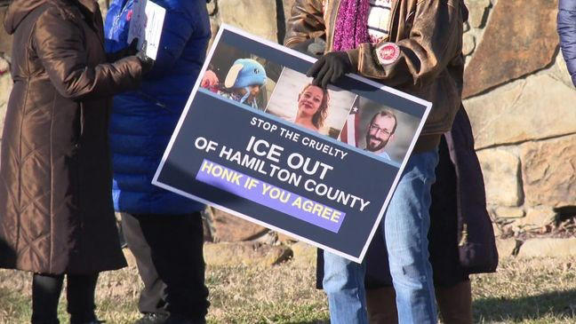 Protestors demand Hamilton County end ICE partnership, saying it drains ...