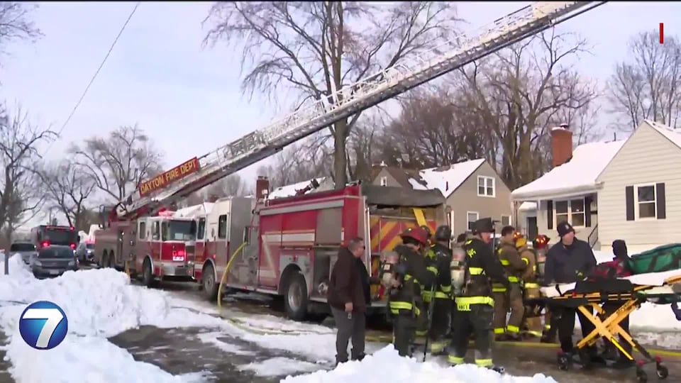 Numerous firefighters respond to house fire on Delmar Avenue in Dayton