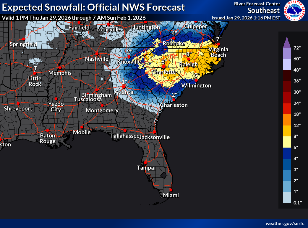 Winter storm takes aim at North Carolina. See forecast maps.<br><br>