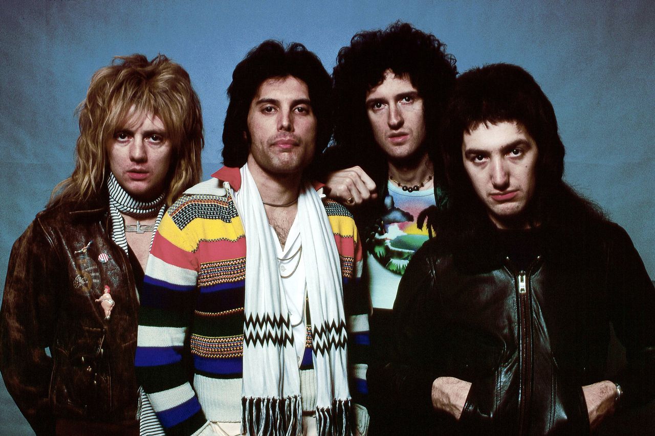 Roger Taylor, Freddie Mercury, Brian May and John Deason of Queen Richard E. Aaron/Redferns