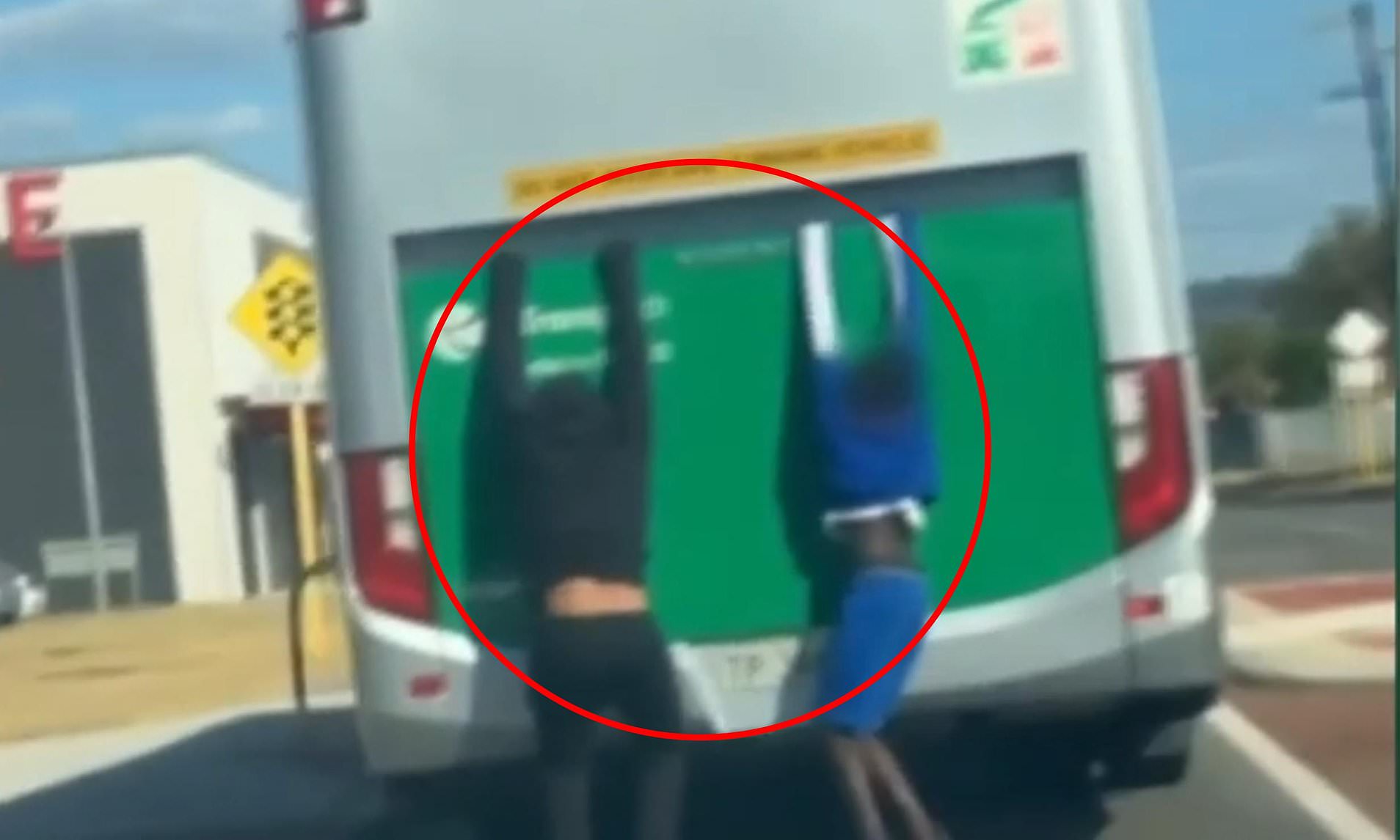 Teen boys caught dangling from the back of a moving bus in Perth in ...