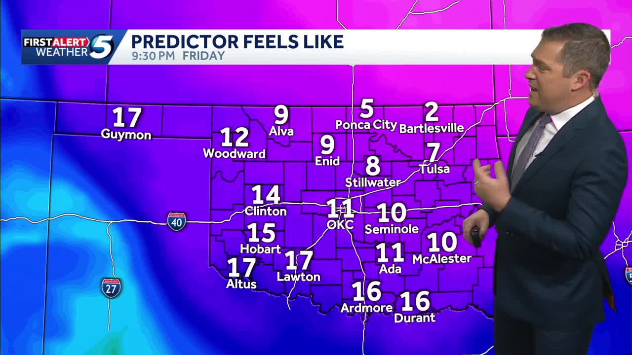 Timeline: Strong cold front to bring bitter winter temps to Oklahoma
