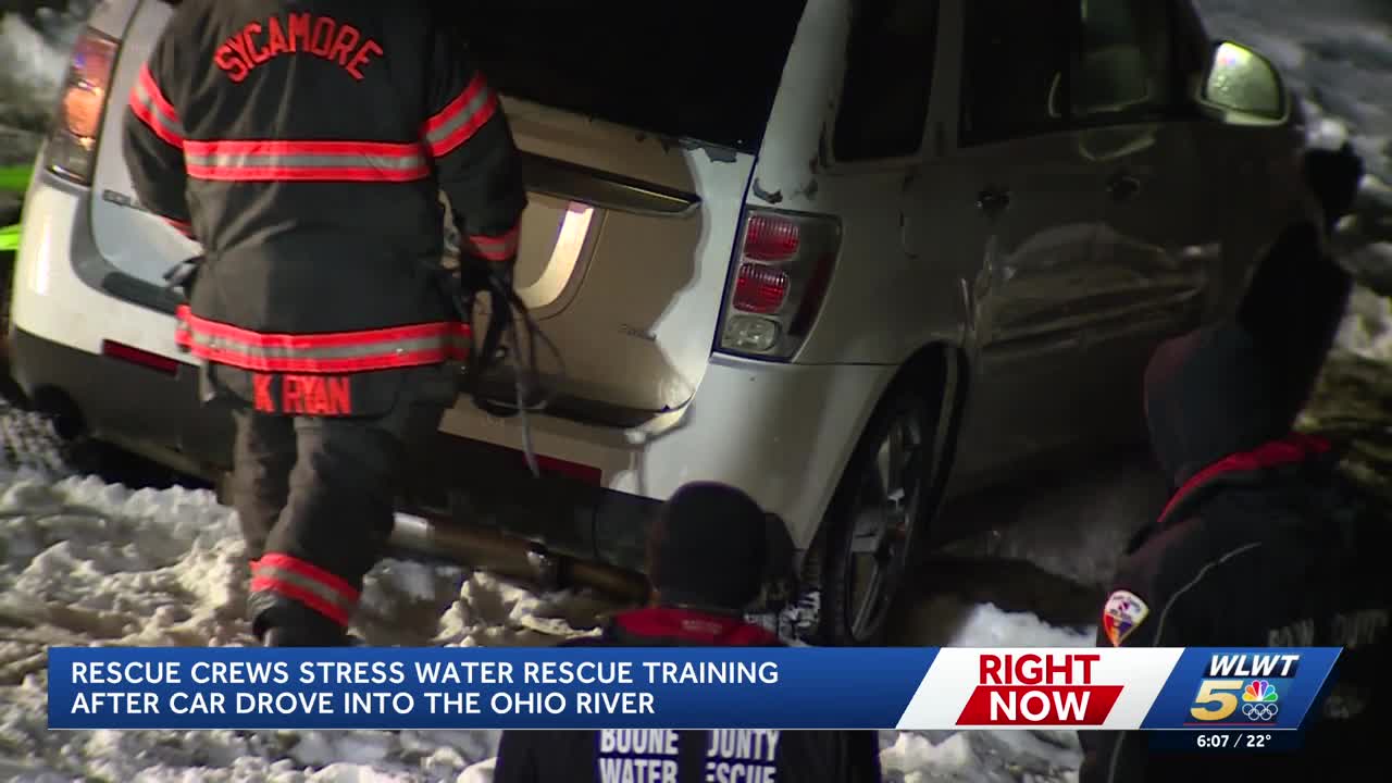 Coroner confirms woman's body recovered after car goes into icy Ohio River