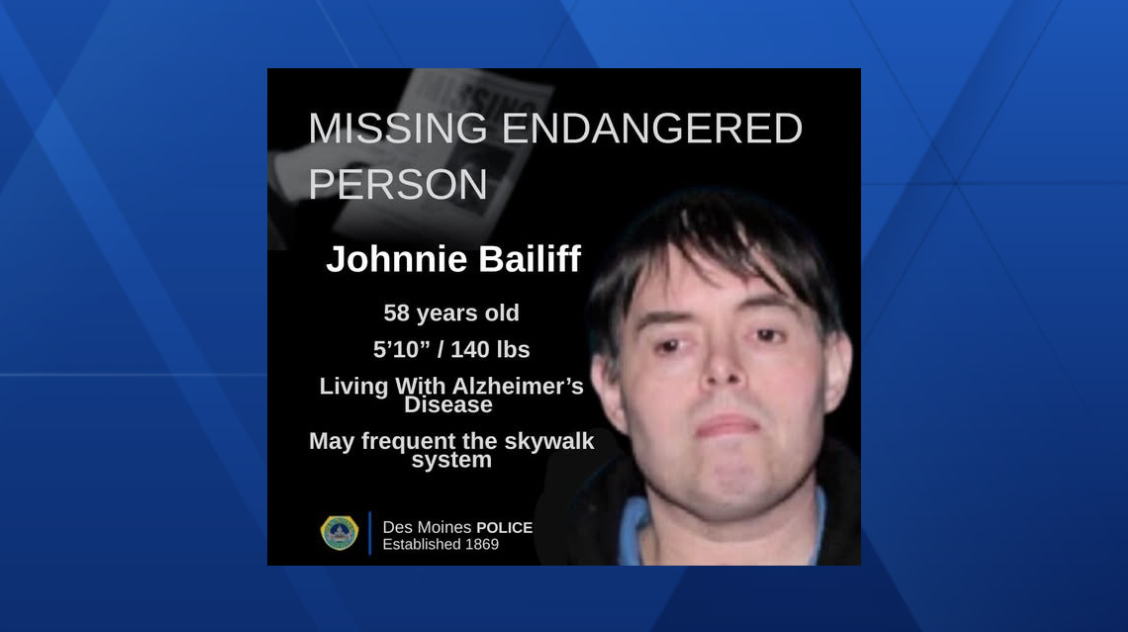Des Moines police locate missing man with Alzheimer’s