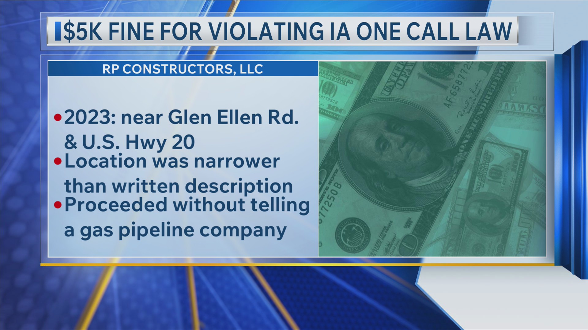 $5K fine for violating IA One Call law