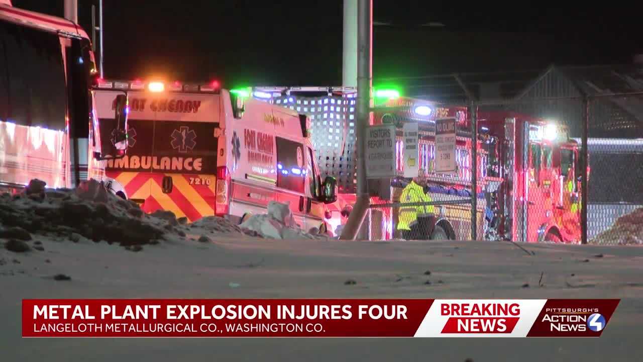 Metal plant explosion hospitalizes 4 people in western PA
