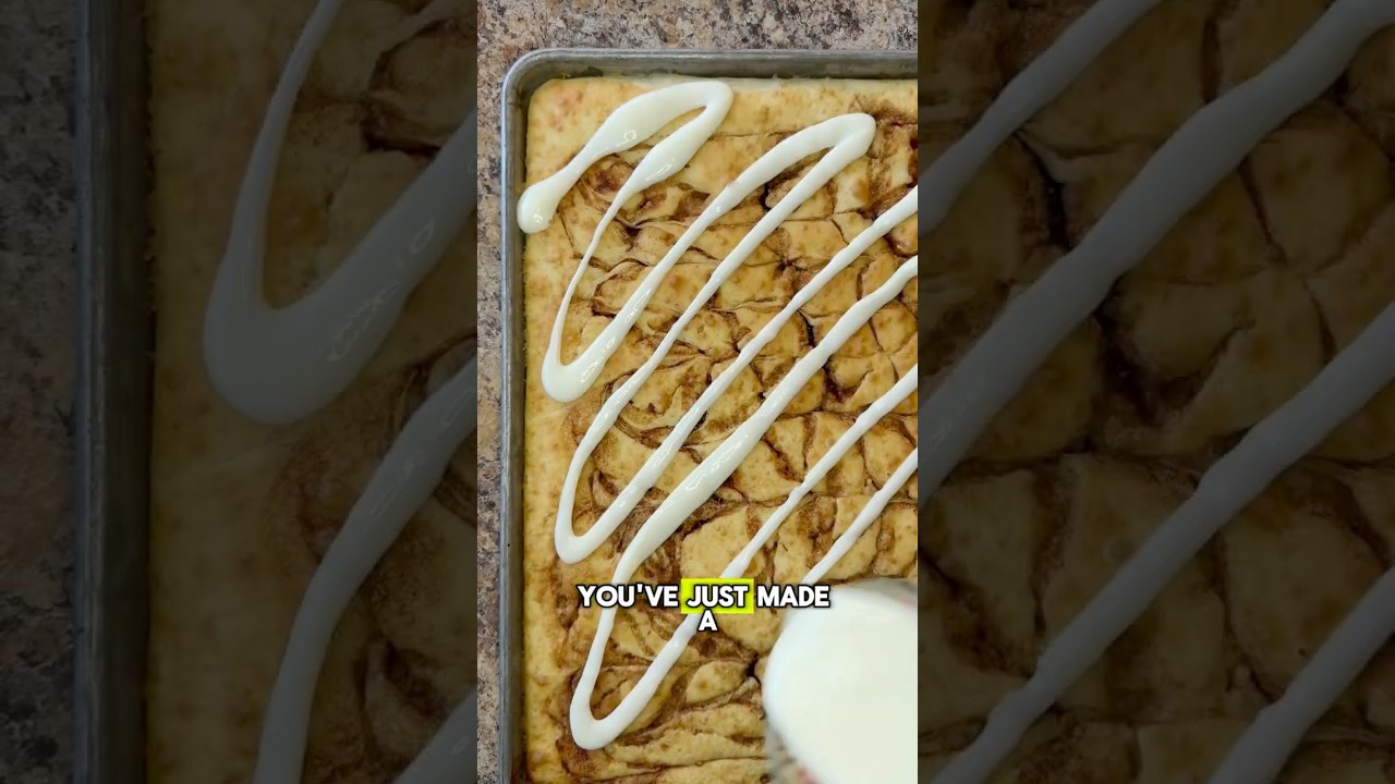 Cinnamon swirl sheet pan sourdough discard breakfast