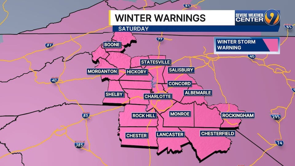 Forecast: Winter storm warning issued as Charlotte could see heavy snow