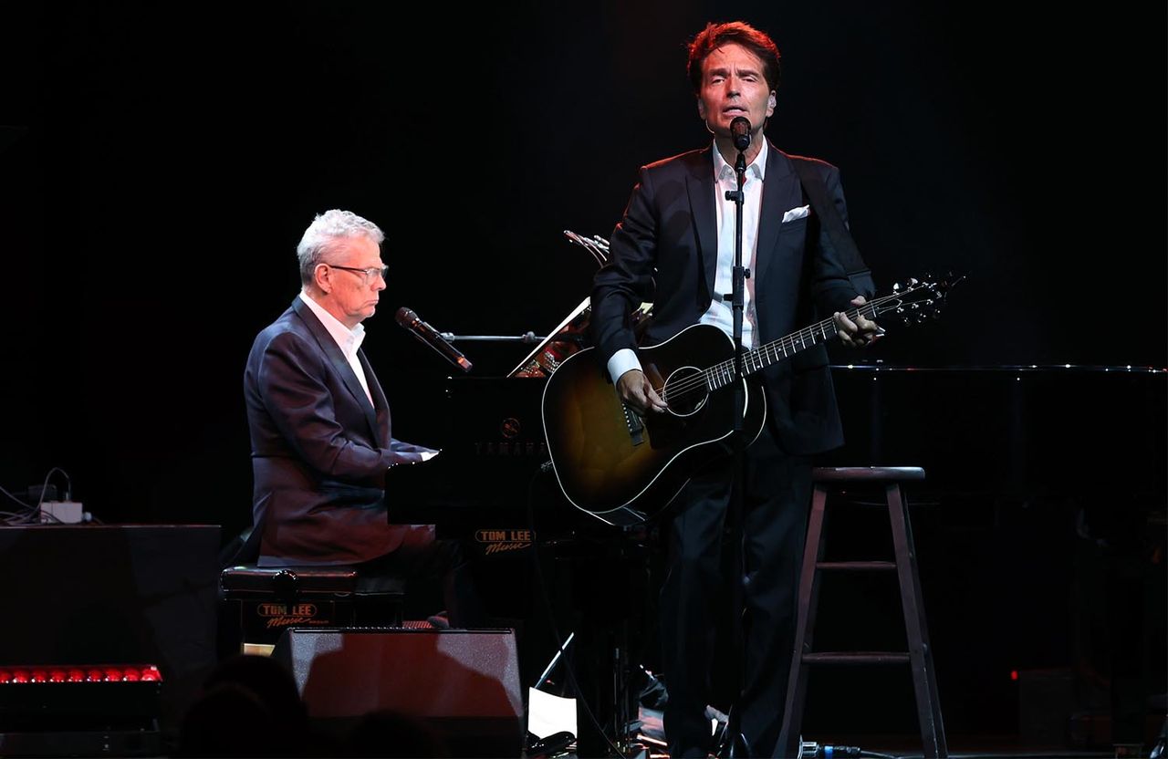 David Foster (left) and Richard Marx performing together in 2023 Clive Brunskill/Getty