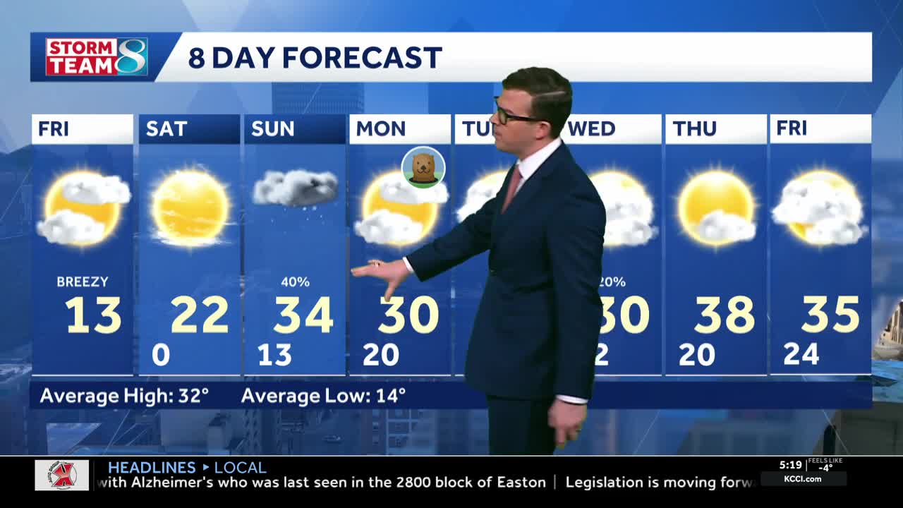 Iowa weather: Bitter cold today with snow chances returning this weekend