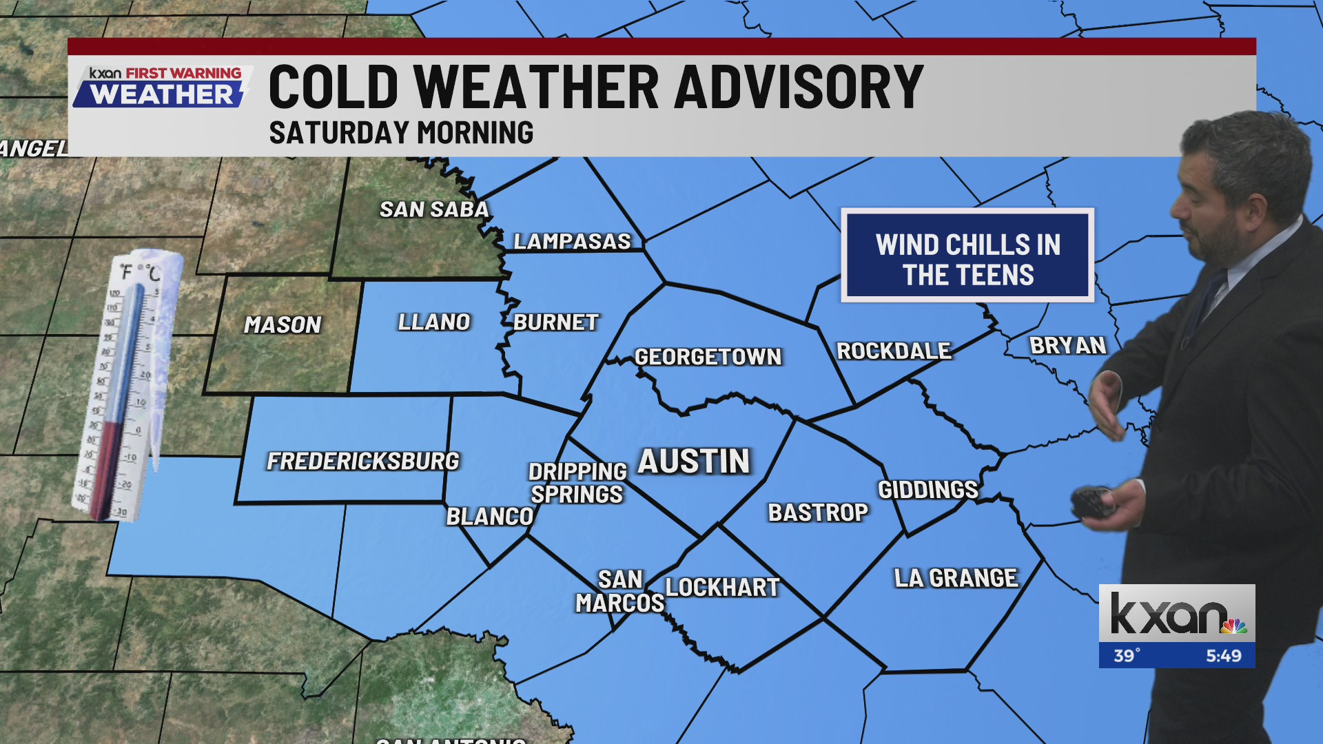 Cold weather advisory in effect for tonight | Jan 30 KXAN weather update