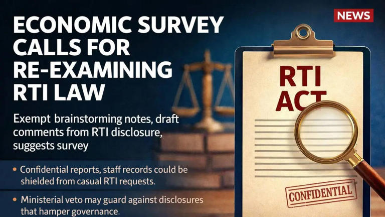 Economic survey calls for re-examining RTI Act
