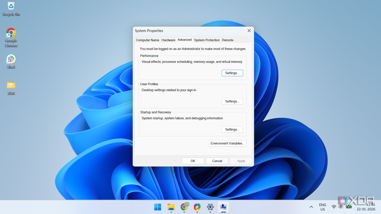 system properties on windows 11