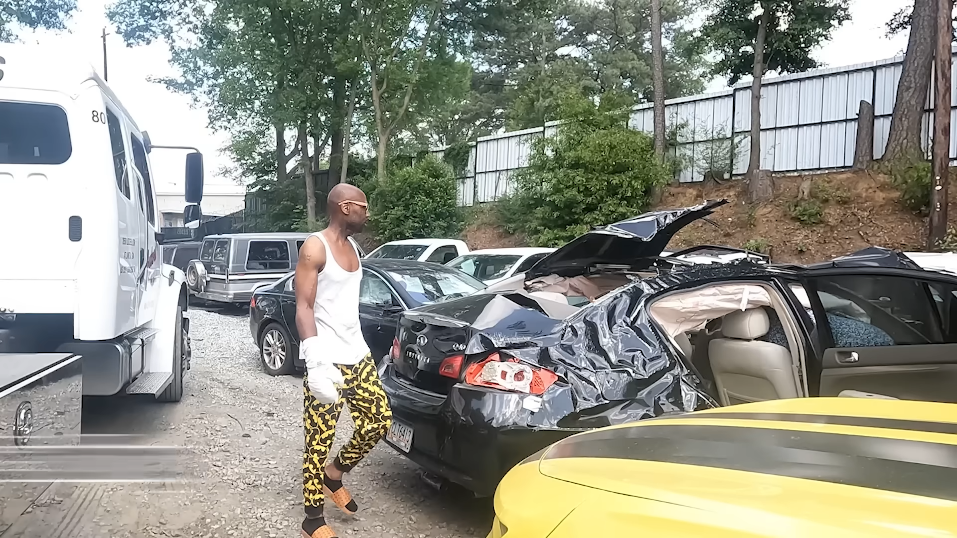 He refused to cooperate - so the tow turned into a scene