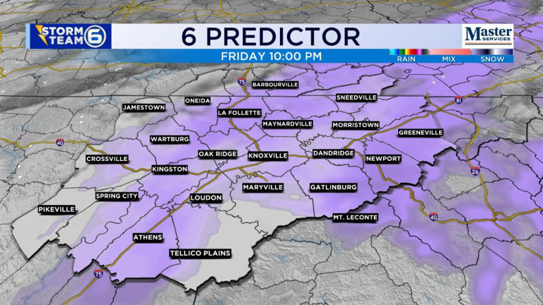 Weekend snow possible for parts of East Tennessee: Here’s how much