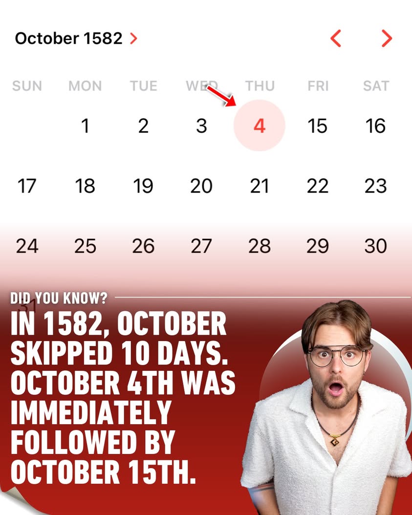 In 1582, ten days really did vanish from the calendar. To fix centuries ...