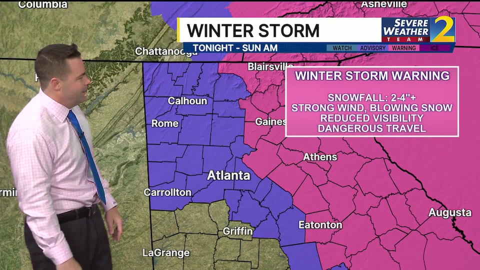 Winter storm warning, winter weather advisory issued