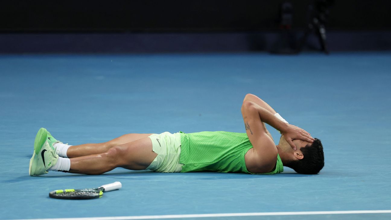 Australian Open live: Clutch Alcaraz prevails in five-hour marathon; Djokovic-Sinner next<br><br>