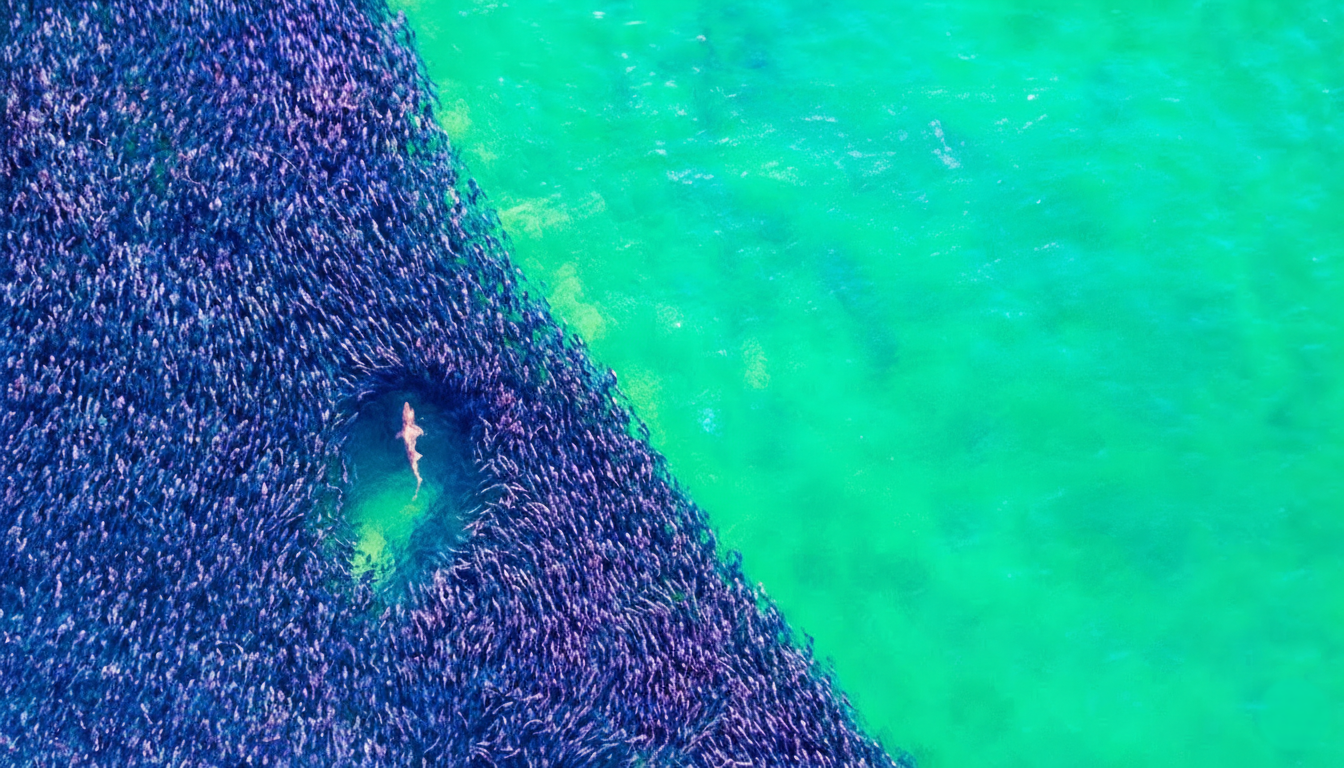 A deadly survival code: why fish synchronize before predators strike