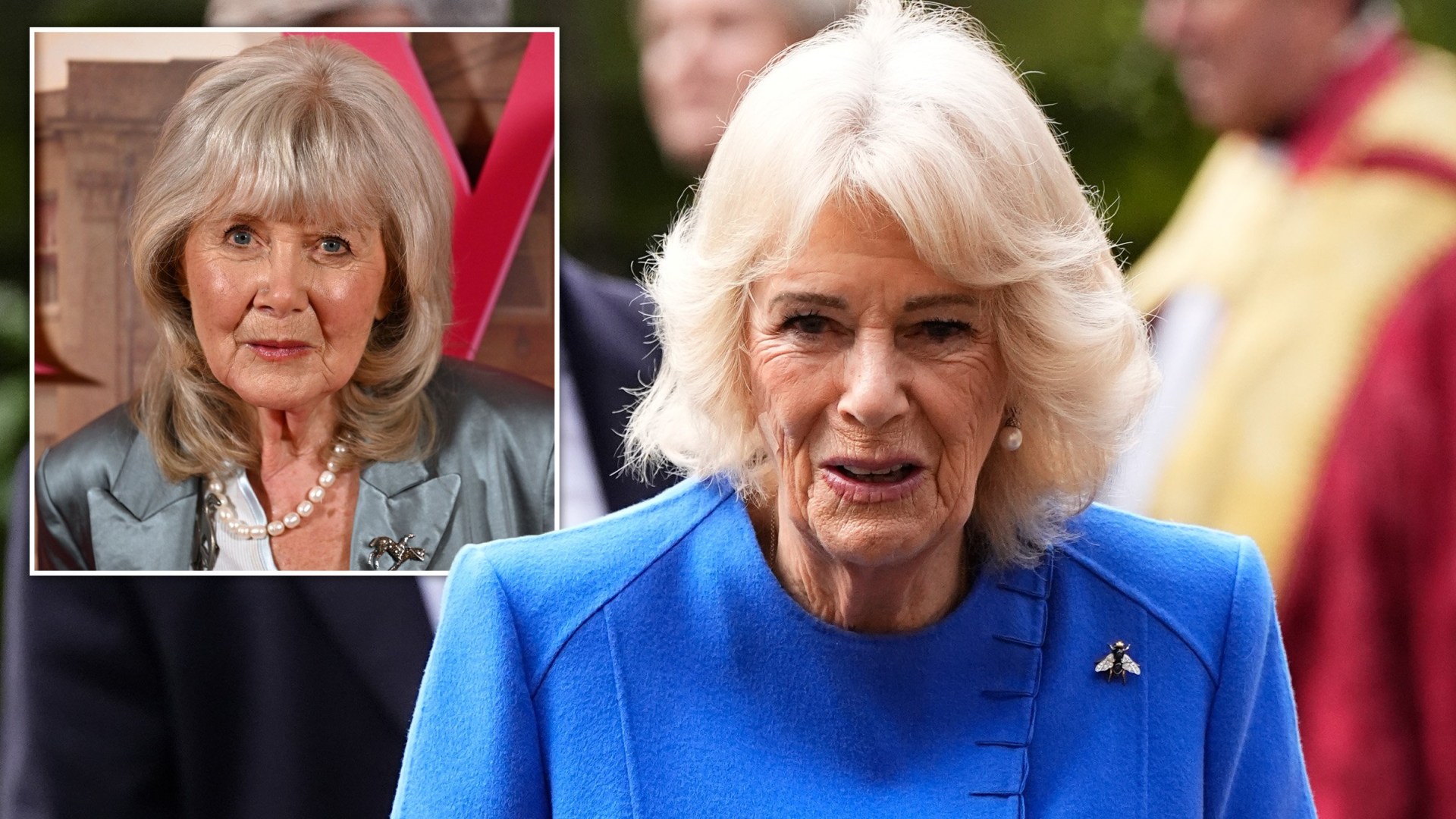 Queen Camilla and Rivals cast lead mourners at Dame Jilly Cooper’s ...