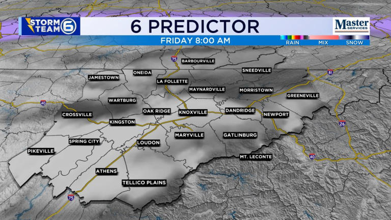 Weekend snow possible for parts of East Tennessee: Here’s how much