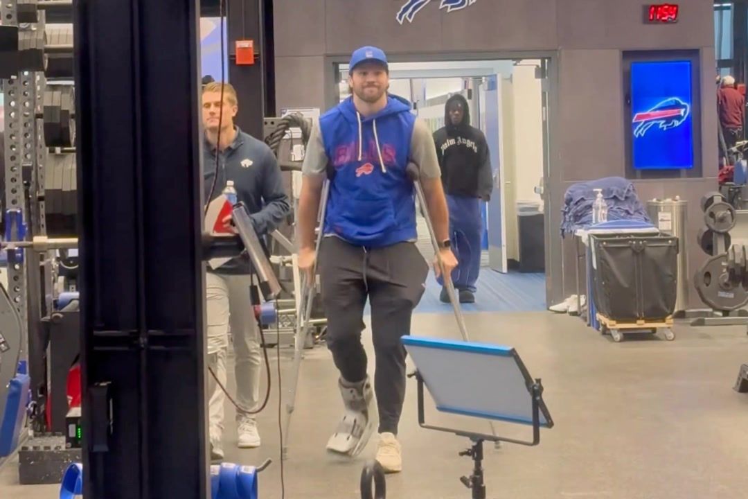 Concerns rise about Josh Allen's health after he's seen at press ...