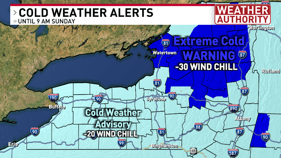 Lake effect snow will be ending, but the bitter cold persists this weekend