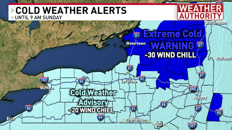 Lake effect snow will be ending, but the bitter cold persists this weekend