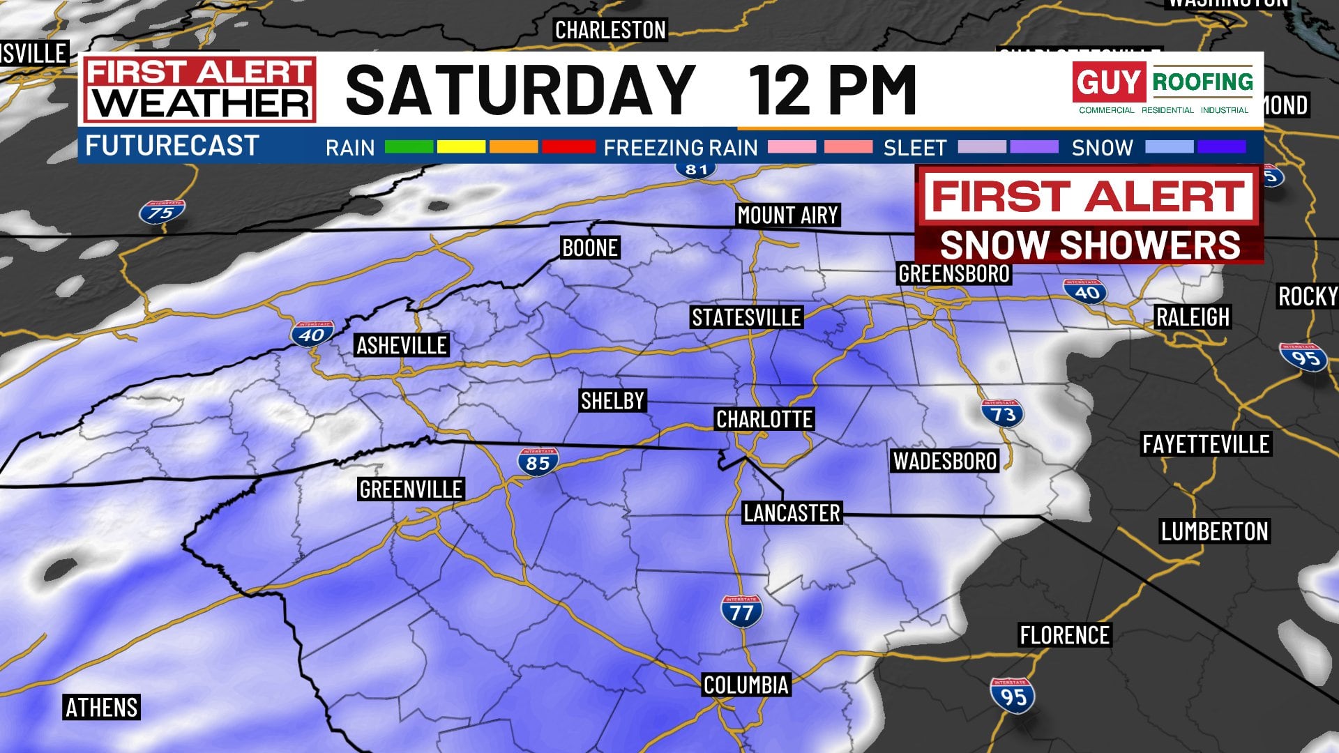 Snow could come down 'heavy at times' across Carolinas this weekend ...