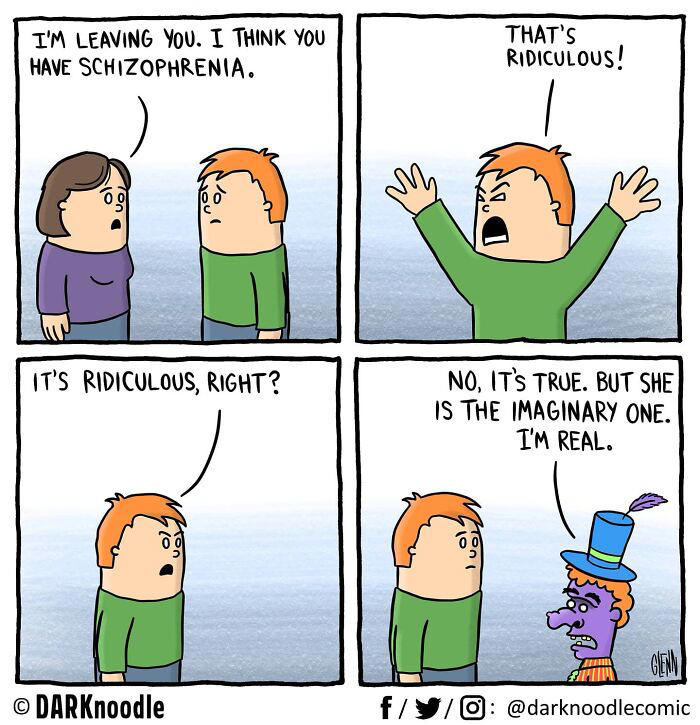 27 comics by DARKnoodle that blend dark humor with everyday absurdity