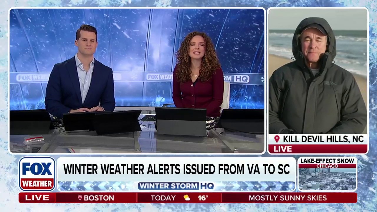 FOX Weather's Mike Seidel is live in Kill Devil Hills, NC as a powerful ...